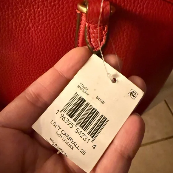 Coach Red Legacy 28 Carryall Satchel Purse NEW - Picture 5 of 6